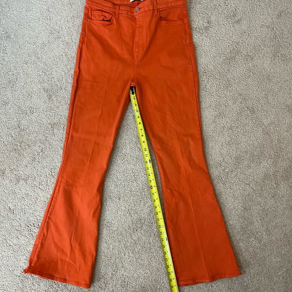 7 For All Mankind Orange Ultra High Rise Skinny Bootcut Jeans Size 32 - Picture 6 of 8